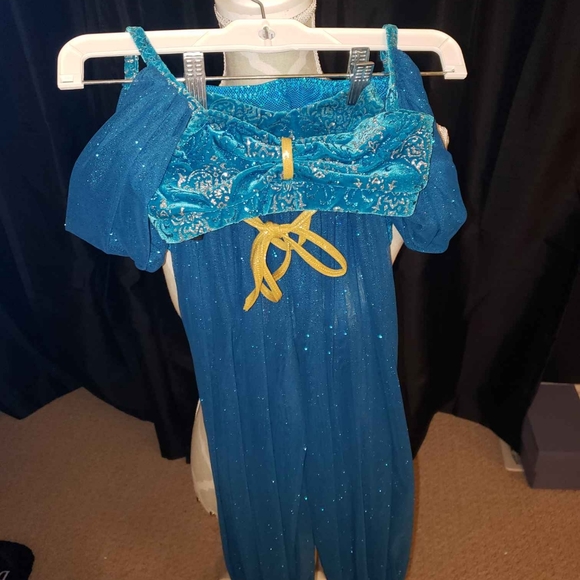 Indian inspired 2 pcs dance costume blue - Picture 1 of 1